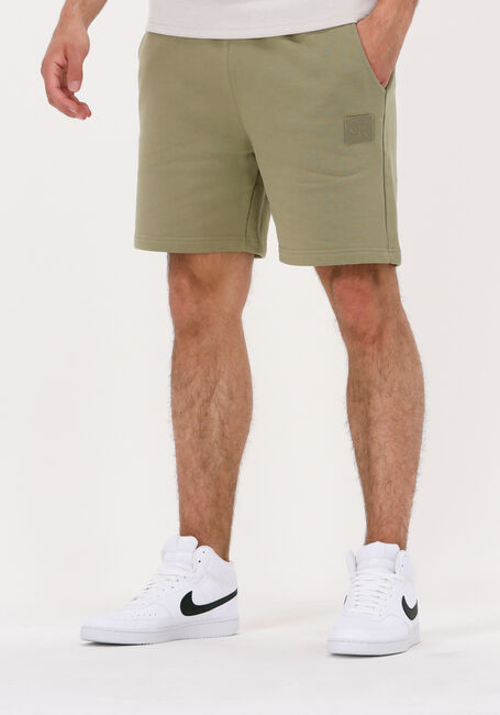 COLOURFUL REBEL Pantalon courte UNI PATCH SWEAT SHORT en vert - large