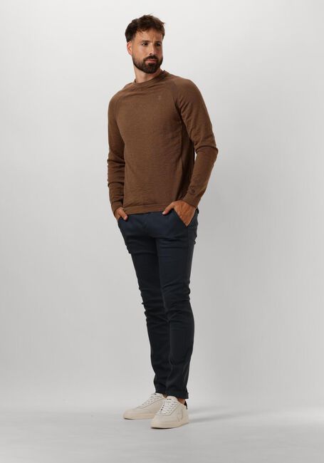 CAST IRON Pull CREWNECK COTTON HEATHER en marron - large