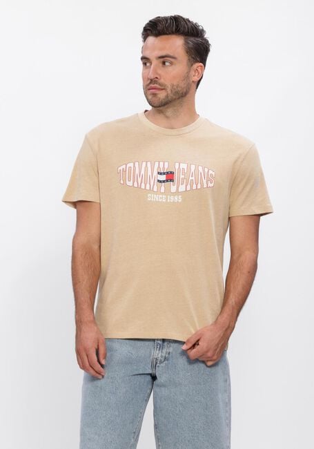 Beige TOMMY JEANS T-shirt TJM REG LA WAVING FLAG EXT - large