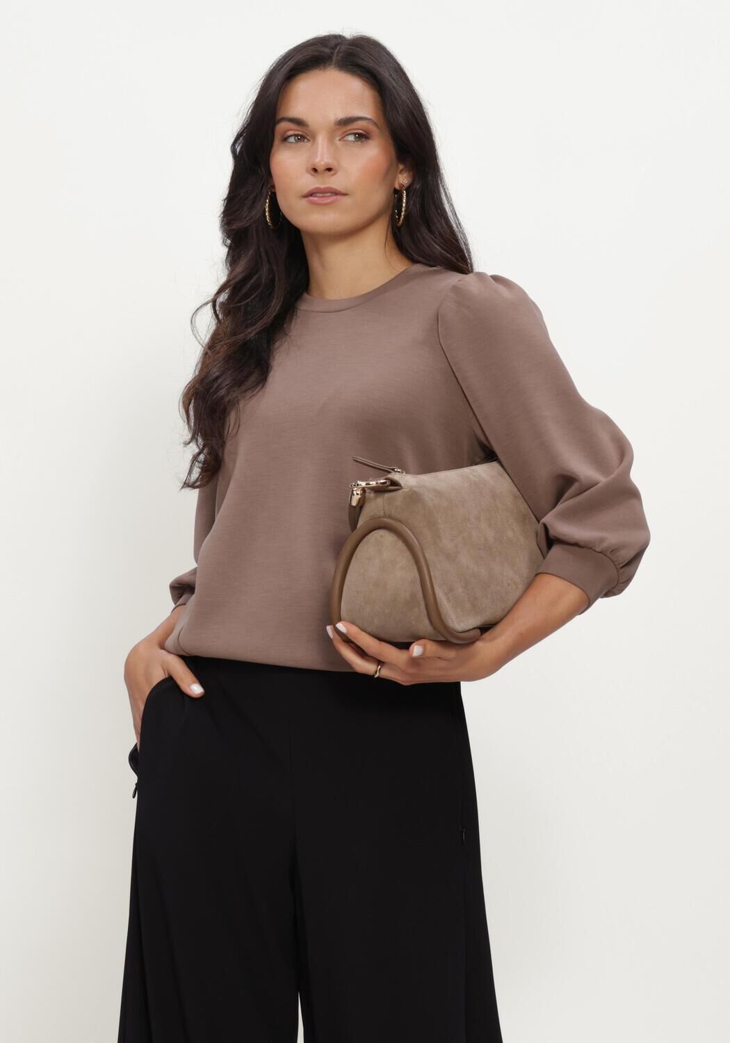 SELECTED WOMEN Pull SLFTENNY en marron - large