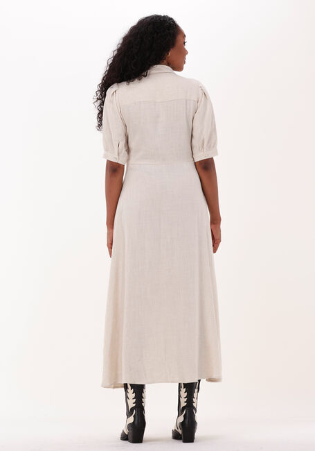 Beige Y.A.S. Maxi jurk YASFLAXA SS LONG DRESS - large