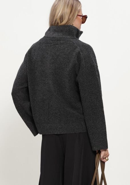 NEO NOIR Pull ASLEY ZIP KNIT CARDIGAN Gris fonc&eacute; - large