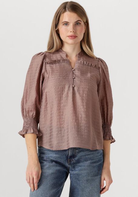 Taupe CO'COUTURE  CHARLIECC FRILL SS SHIRT - large
