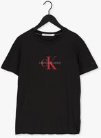 CALVIN KLEIN T-shirt ARCHIVAL MONOGRAM FLOCK TEE en noir