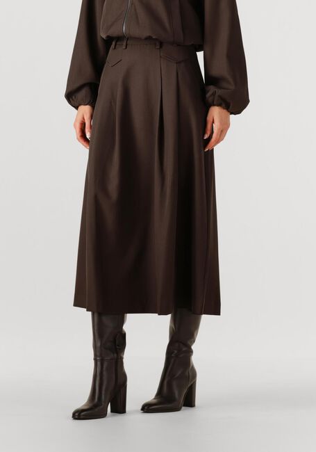 CO'COUTURE Jupe maxi LUNA POCKET PLEAT SKIRT en marron - large