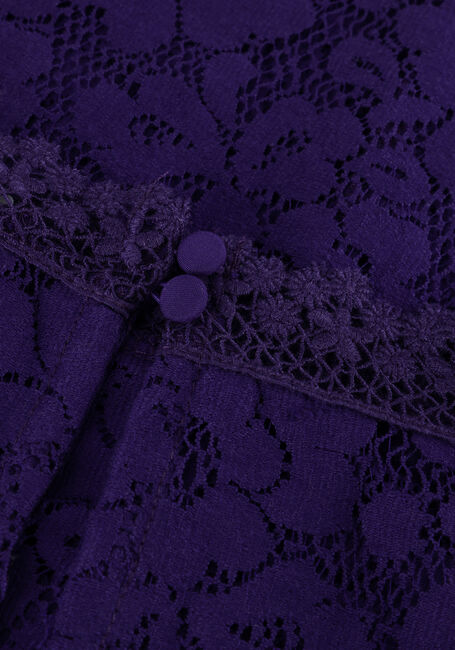 JANSEN AMSTERDAM Mini robe LC587 DRESS LACE LONG SLEEVES en violet - large