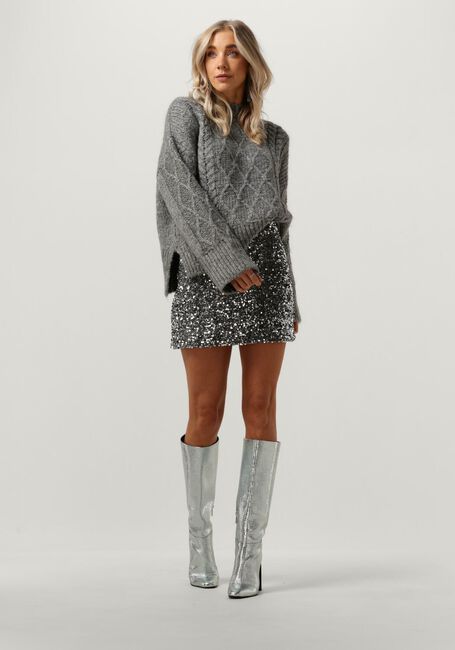 Zilveren SECOND FEMALE Minirok SHIMMER MINI SKIRT - large