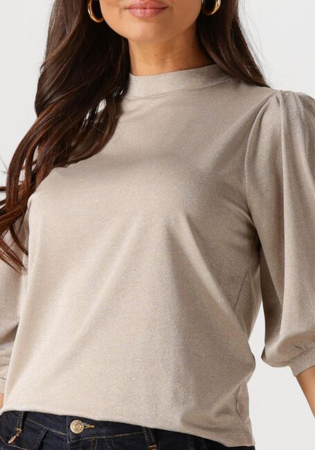 SUMMUM Haut SHORT SLEEVE TOP SOFT LUREX JERSEY en bronze - large