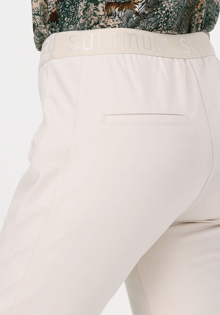 SUMMUM Pantalon évasé TROUSERS PUNTO MILANO en blanc - large