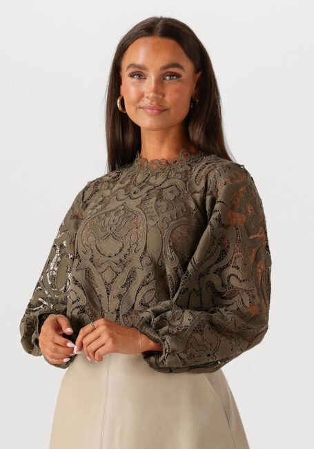 SUMMUM BLOUSE LACE Blouses Olive - large