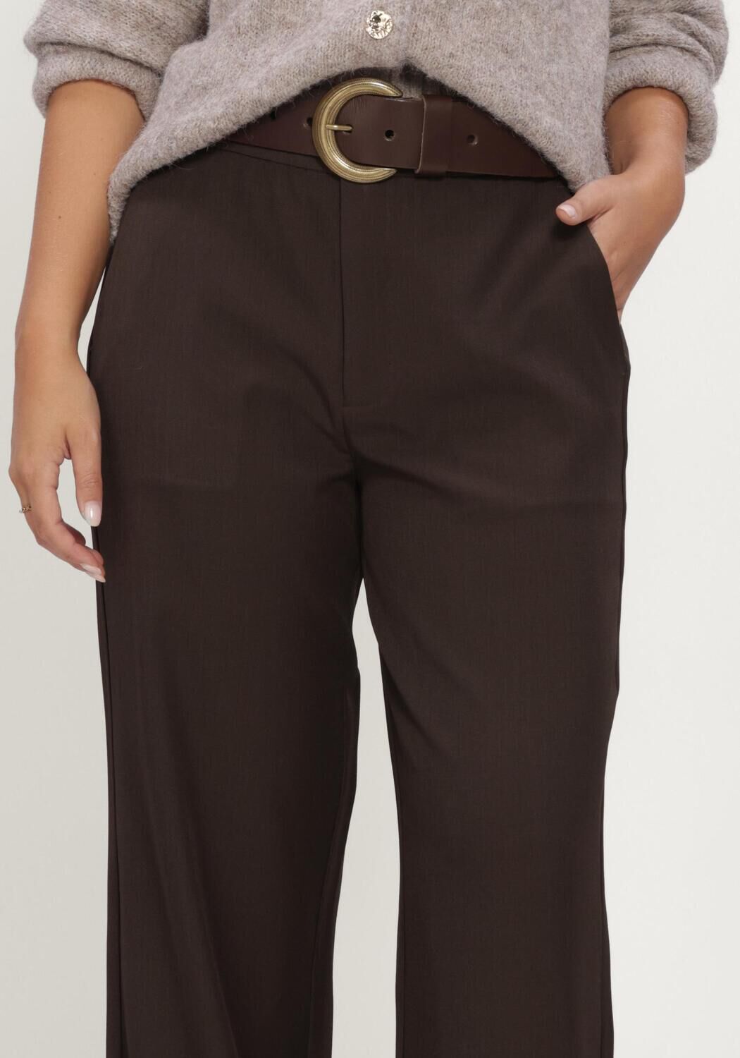 NOTRE-V Pantalon large NV-IRENE en marron - large