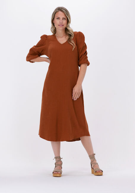Bruine MINIMUM Midi jurk FELANI 9399 - large