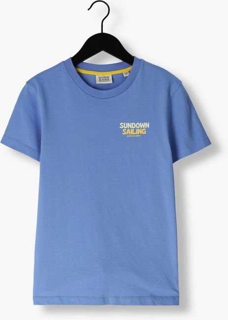 Blauwe SCOTCH & SODA T-shirt COTTON IN CONVERSION ARTWORK T-SHIRT - large