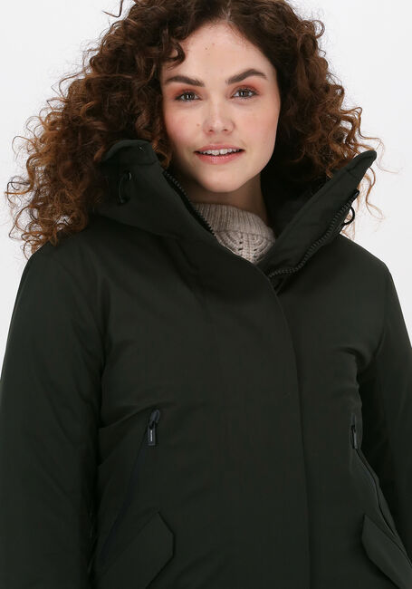 Donkergroene KRAKATAU Gewatteerde jas QW345 - large