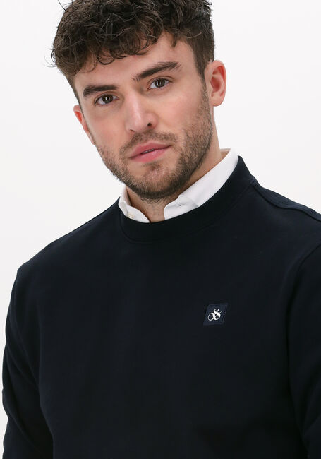 Donkerblauwe SCOTCH & SODA Trui FELPA CREWNECK SWEATSHIRT - large