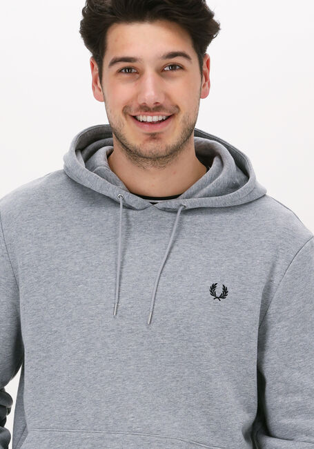 Grijze FRED PERRY Sweater TIPPED HOODED SWEATSHIRT - large