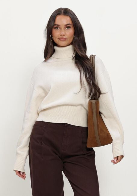 SELECTED WOMEN Col roul&eacute; SLWELLIE LS KNIT ROLL NECK Cr&egrave;me - large