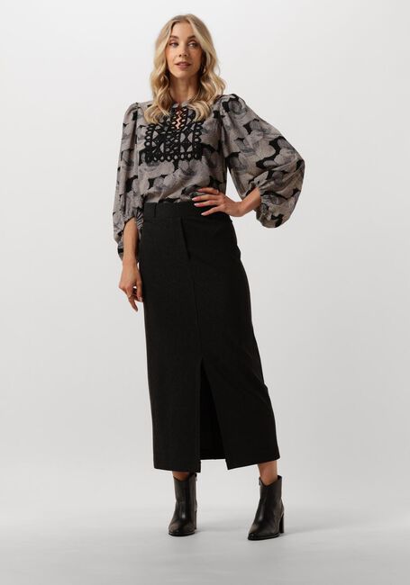 Zwarte JANSEN AMSTERDAM  GF159 BLOUSE AVALON - large