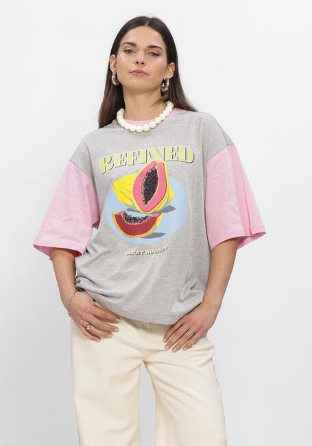 REFINED DEPARTMENT T-shirt LOUI 9986 en gris - large