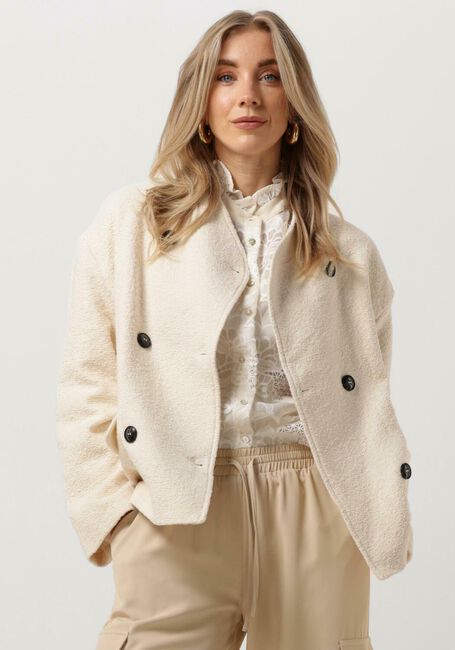 RUBY TUESDAY Jack MAYA LONG DOUBLE BREASTED COAT Blanc - large