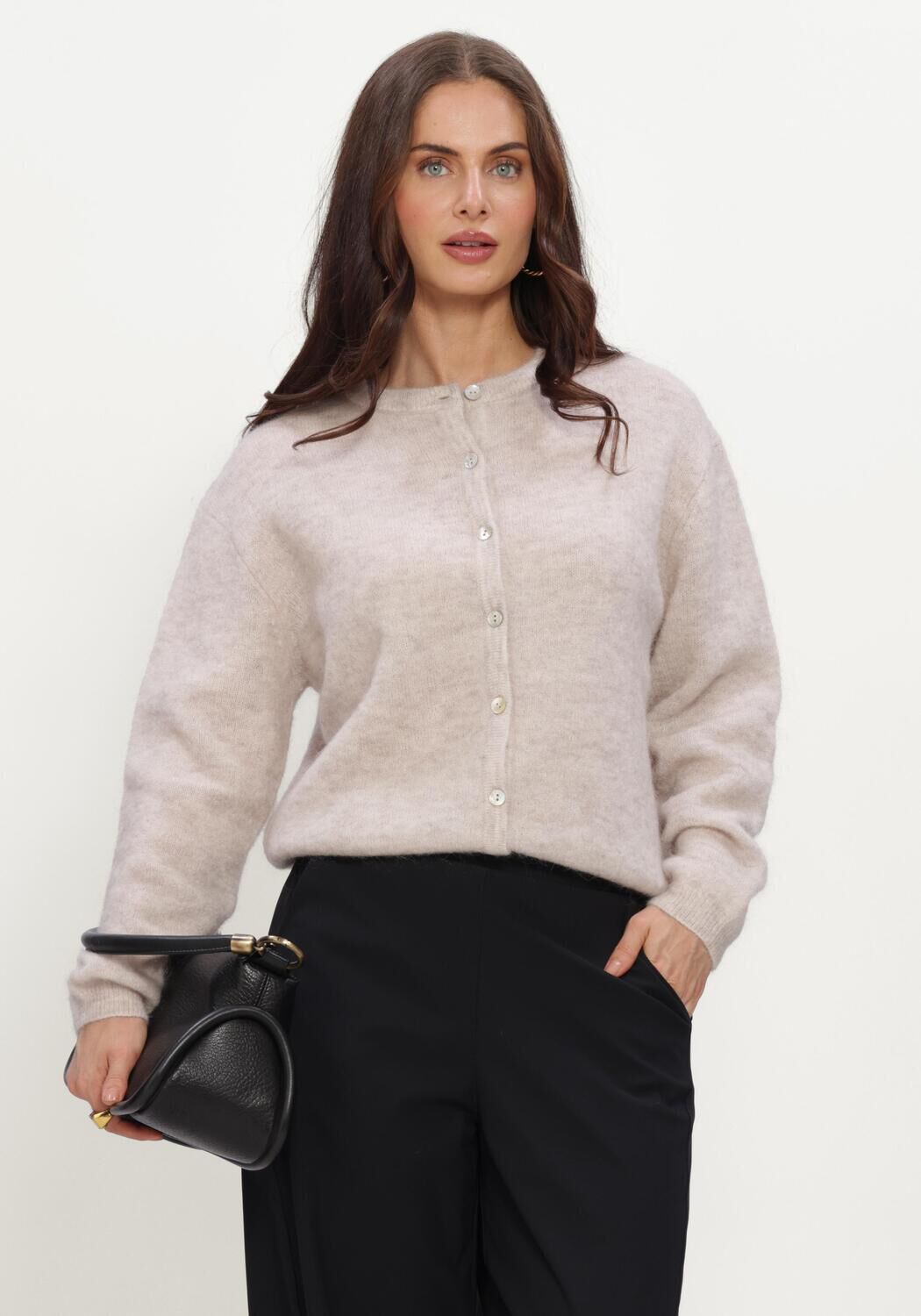 Beige STUDIO ANNELOES Trui BIBI CARDIGAN - large