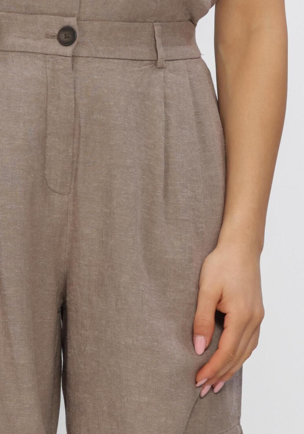 Lichtgrijze MSCH COPENHAGEN Broeken/jumpsuits MSCHVIANA GINIA HW SHORTS - large