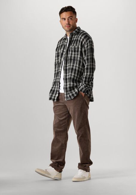 Zwarte ANERKJENDT Overshirt AKLOUIS STRUCTURE CHECK SHIRT - large