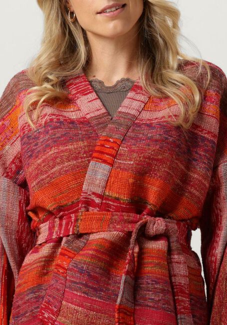 SISSEL EDELBO Kimono UNA JACKET WOVEN BLANKET en rouge - large