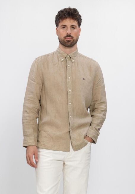Beige TOMMY HILFIGER Casual overhemd PIGMENT DYED LI SOLID RF SHIRT - large