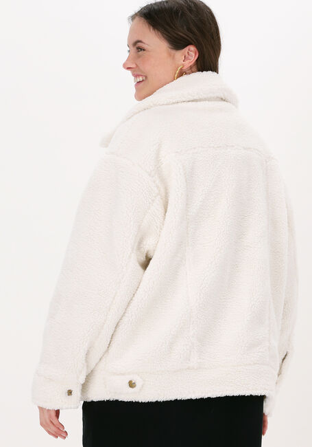 UGG Manteau Teddy W FRANKIE SHERPA TRUCKER JACKET Blanc - large