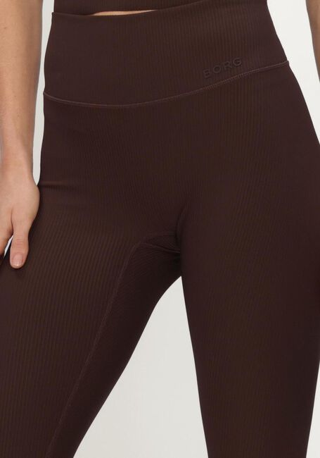 BJORN BORG STUDIO RIBBED TIGHTS Pantalons en marron - large