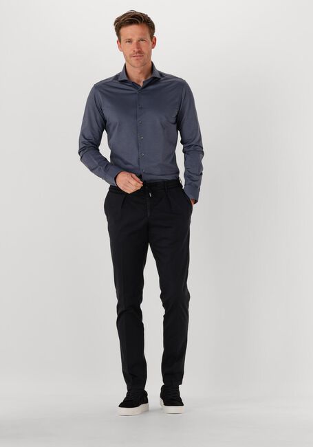 Donkerblauwe PROFUOMO Klassiek overhemd SHIRT X-CUTAWAY SF JAPANESE KNITTED - large