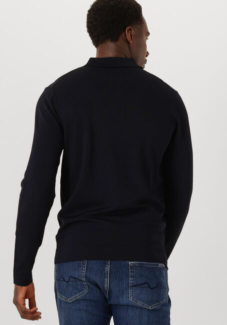 GENTI Pull POLO LS Bleu foncé - large