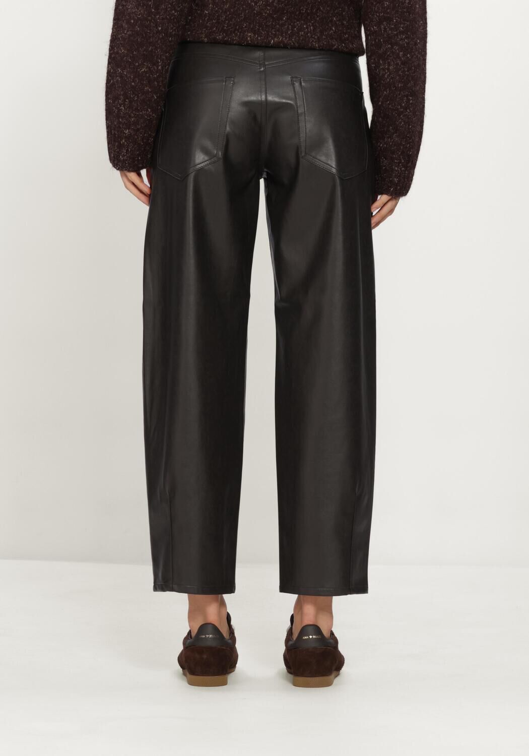 CAMBIO ELIN VEGAN NAPPA LEATHERSTRETCH Pantalons en marron - large