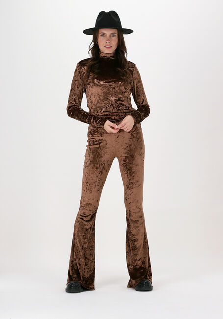 CATWALK JUNKIE Haut LS VELVET en marron - large