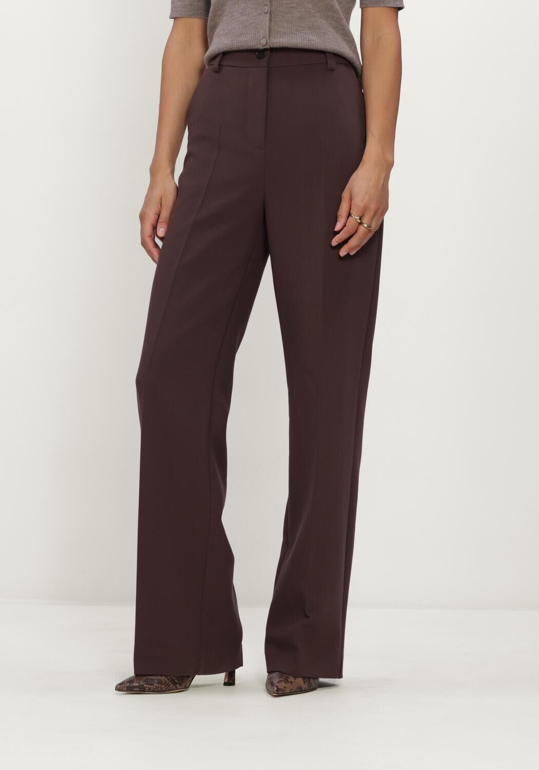 MODSTR&Ouml;M Pantalon large GALE PANTS en marron - large