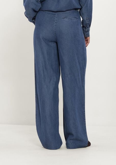 SIMPLE Pantalon large WV-HVY-TENCEL-26-3 en bleu - large