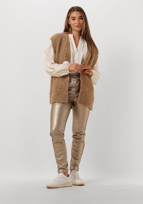 NUKUS Gilet GILLY GILET LUREX en camel - large