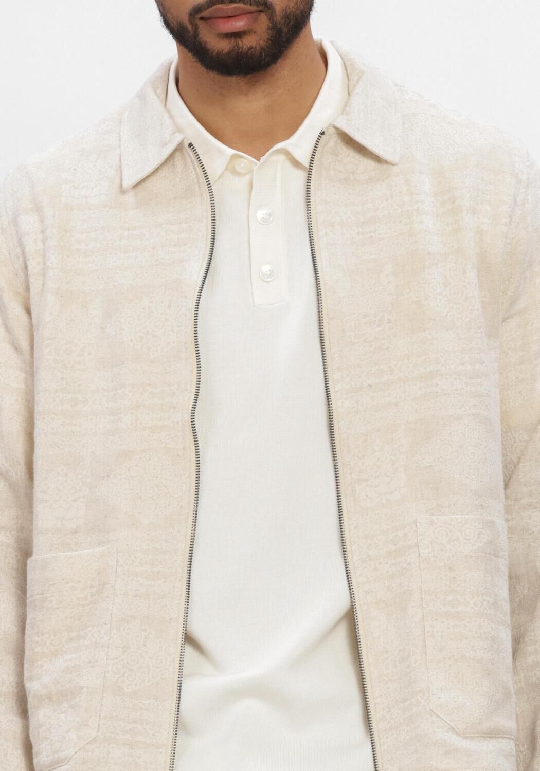 JC RAGS OVERSHIRT BENJI JACQUARD Surchemises en beige - large