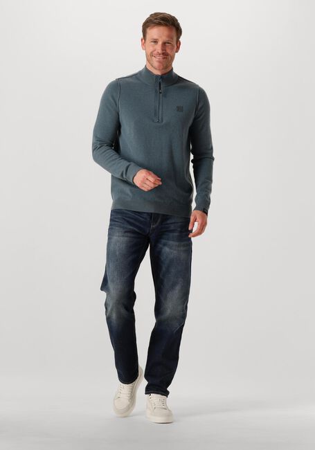 Grijze BUTCHER OF BLUE Trui CLIFDEN HALFZIP - large