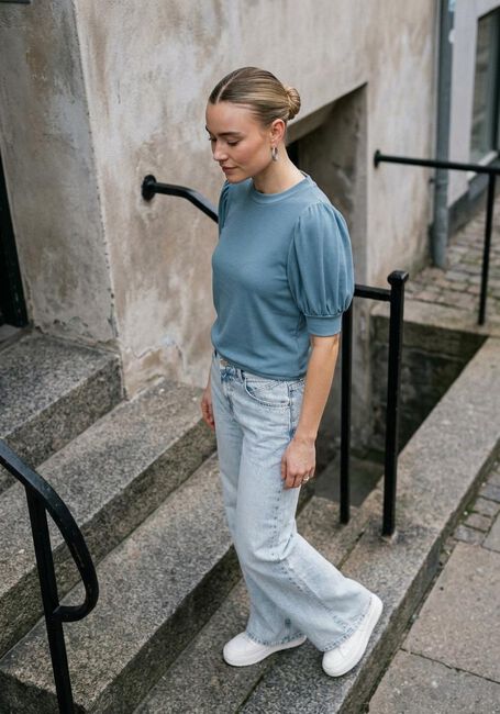 MINUS Haut LIVANA T-SHIRT Bleu clair - large