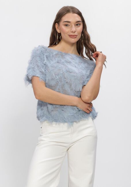 SELECTED WOMEN SLFMYLINE SS BOAT NECK TOP Hauts & T-shirts en bleu - large