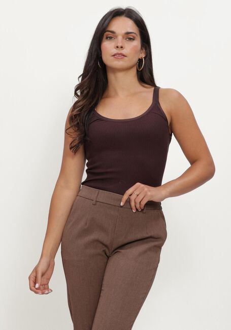 Bruine ROSEMUNDE Top BELLE SILK U-NECK STRAP ELASTIC - large