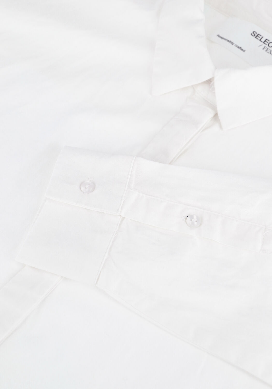 Witte SELECTED WOMEN  HEMA LS SHIRT B BRIGHT - large