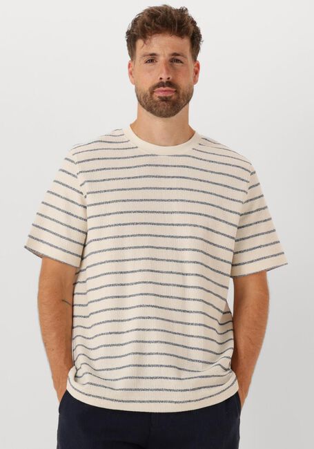 Blauwe SELECTED HOMME T-shirt SLHDJANGO STRIPE SS O-NECK TEE - large