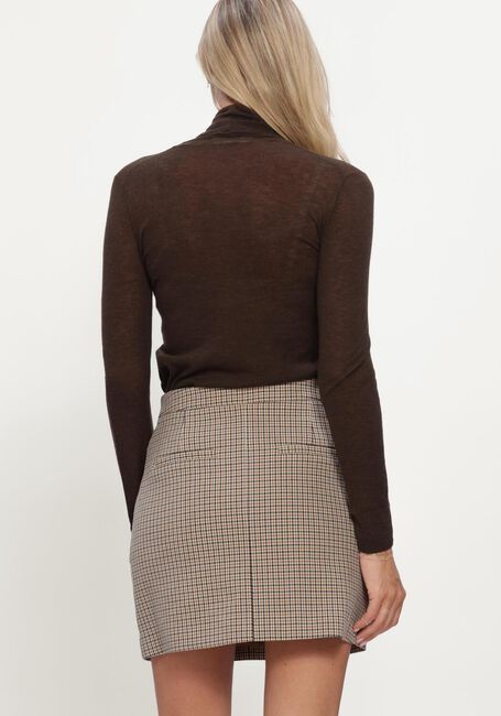 SELECTED WOMEN Haut SLWVENDY WOOL LS KNIT ROLL NECK en marron - large