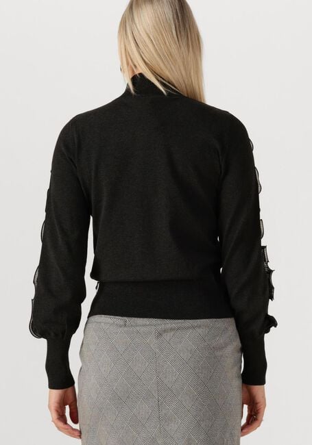 Zwarte JANSEN AMSTERDAM Trui BARBARA TRUI FN 155 LONG SLEEVE PLISSE RUFFLES - large