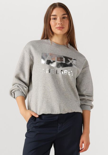 ALIX THE LABEL Pull FOIL LOGO SWEATER en gris - large