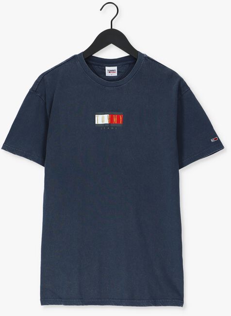 Donkerblauwe TOMMY JEANS T-shirt TJM VINTAGE FLAG PRINT TEE - large