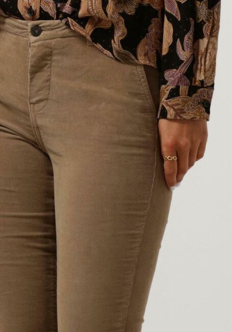 BY-BAR Pantalon évasé LEILA VELVET PANT en camel - large